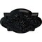 Ekena Millwork Bonetti Ceiling Medallion (Fits Canopies up to 5 1/8"), Hand-Painted Jet Black, 20"OD x 1 3/4"P CM20BOBLF - alternate 4